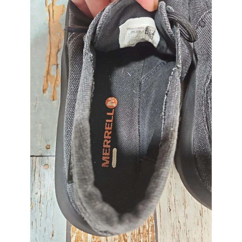 Merrell Jungle Ayers Moc Shoes Mens Size 12 Black Canvas Slip On Loafer Hiking